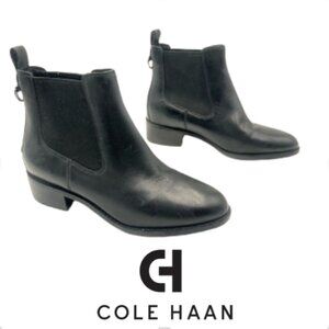 NEW - Cole Haan Newburg Waterproof Chelsea Boot in black leather - SIZE 8